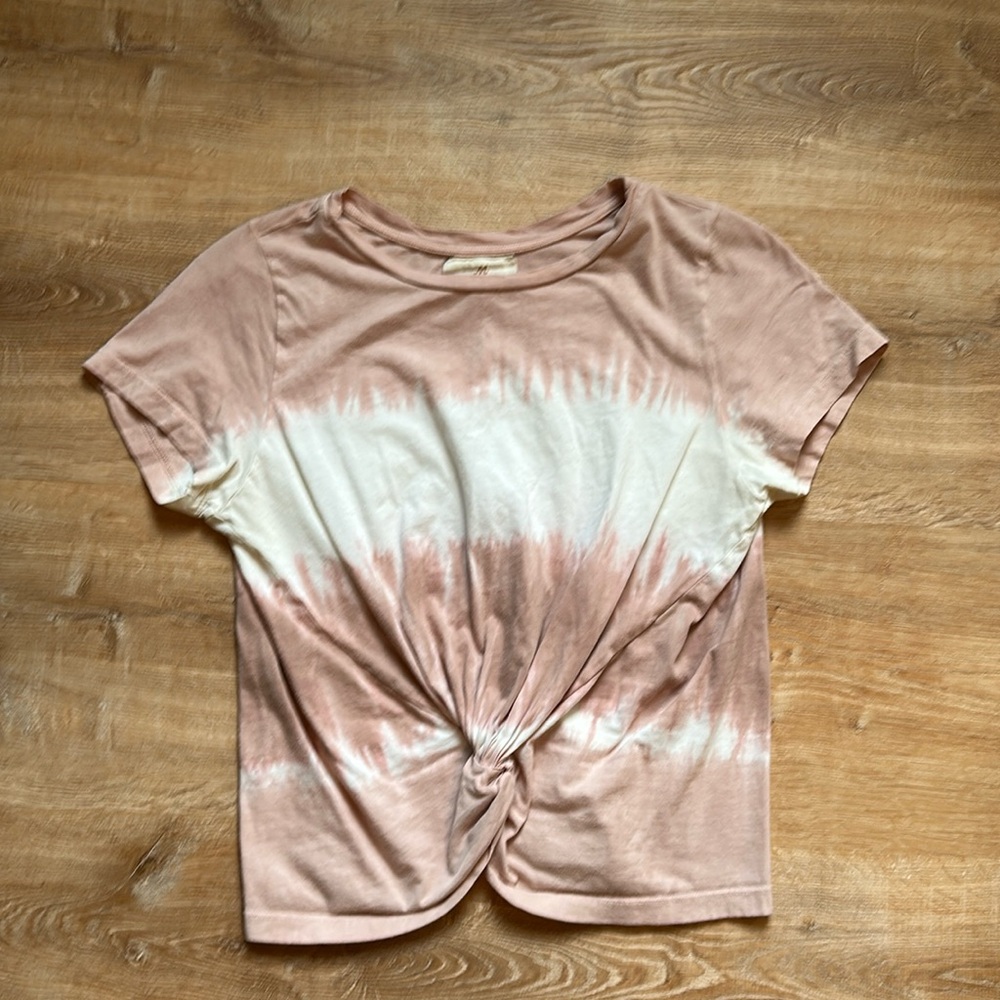 NWOT Maaji twist t shirt in beige tie dye MEDIUM